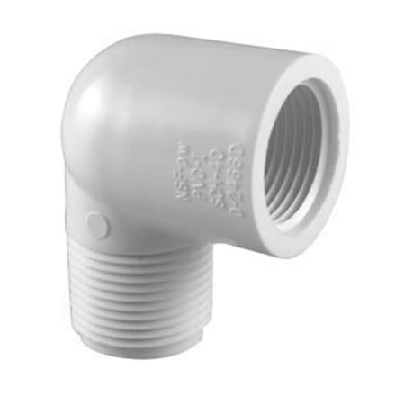 Charlotte Pipe And Foundry PVC023070600 0.5 in. 90 deg Schedule 40 PVC Street Elbow, 25PK 44314
